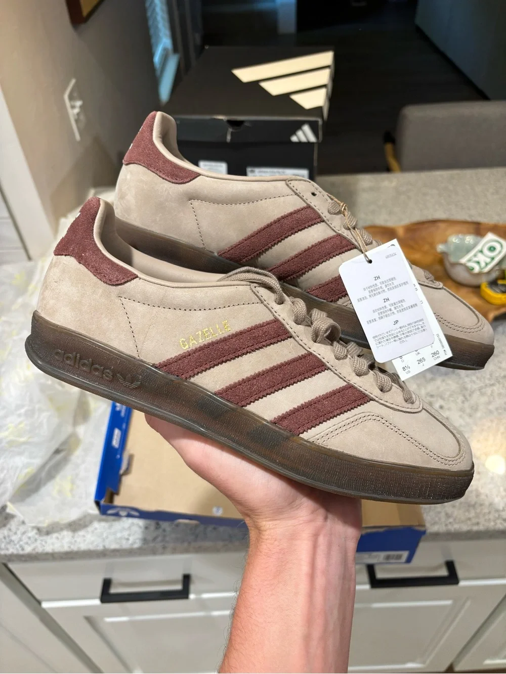Adidas Gazelle Indoor ‘Fox Brown’ Men’s Size 8.5 Athletic Sneakers NEW | JQ8387